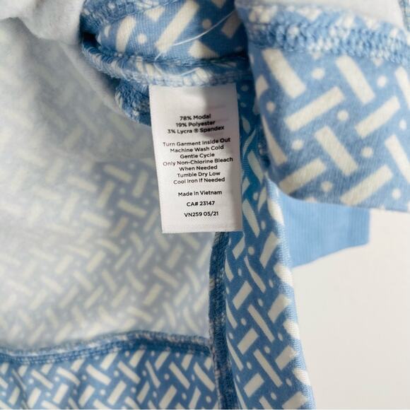 Talbots blue white loungewear activewear lightweight sweatshirt medium - Picture 5 of 7